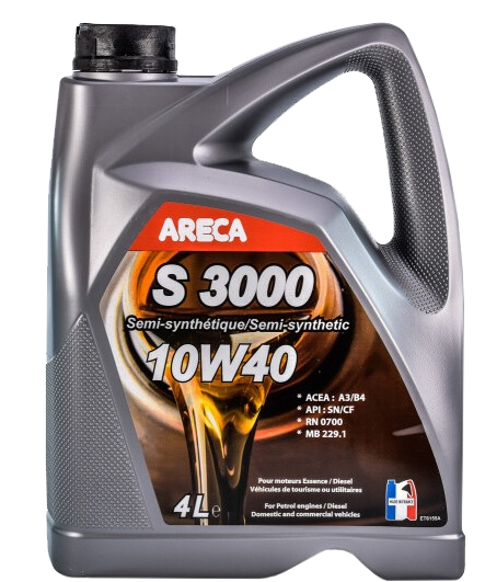 Моторное масло ARECA S3000 10W-40, 4л